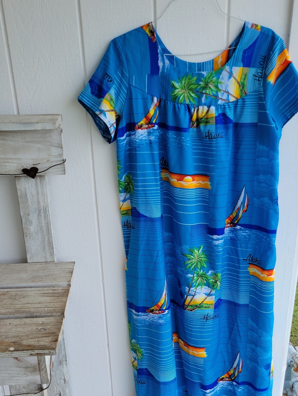 Aloha Blue Tropical Maxi Dress - Women Mu Mu